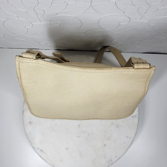 Vintage Fossil Crossbody Bag #75082 Medium Cream Soft Leather Adjustable Strap - Picture 3 of 16